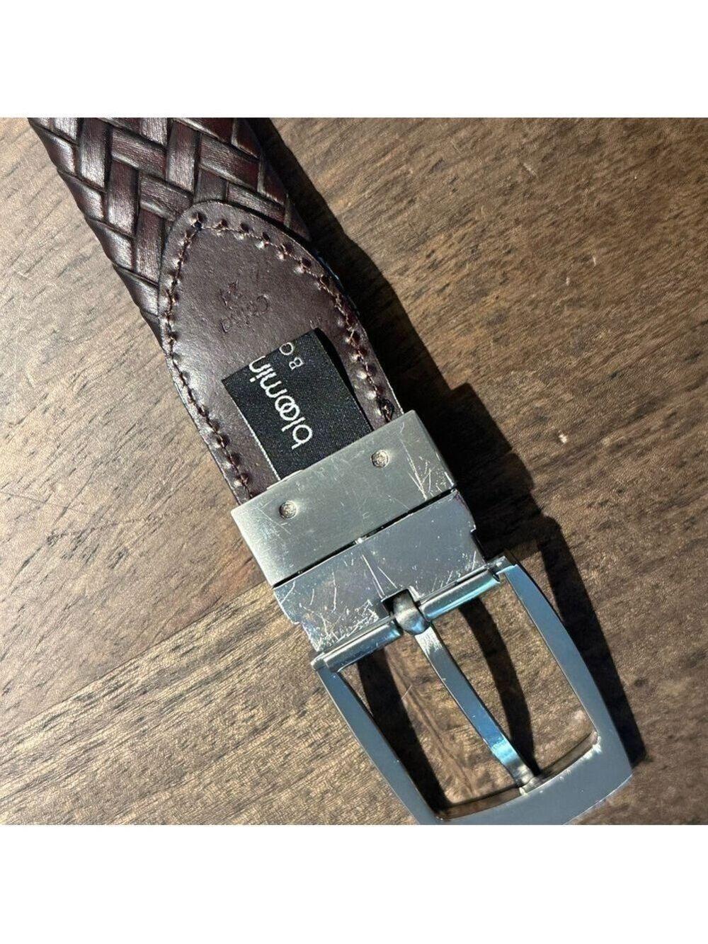 Bloomingdales Reversible Boys Brown and Black Braided Belt Size 24 - Picture 9 of 16